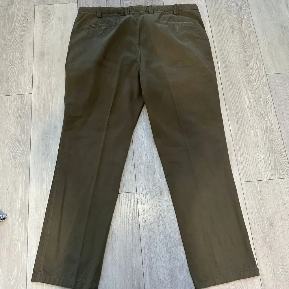 Black Brown 1836 mens‎ trousers pants business casual chinos green size 38x30